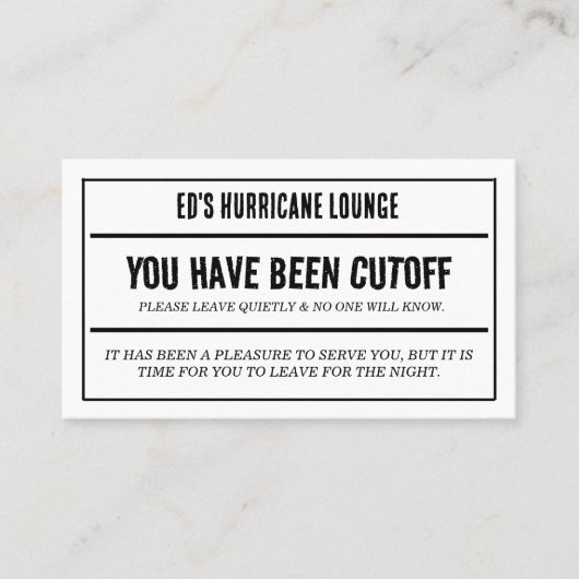 バーパプカットオフカード 名刺 (正面)