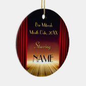 バーパーソナライズされた(ユダヤ教の)バル・ミツバーダンスフロアギヴェイズ セラミックオーナメント (右)