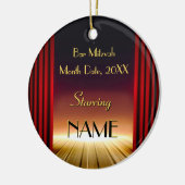 バーパーソナライズされた(ユダヤ教の)バル・ミツバーダンスフロアギヴェイズ セラミックオーナメント (左)