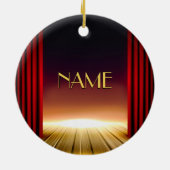 バーパーソナライズされた(ユダヤ教の)バル・ミツバーダンスフロアギヴェイズ セラミックオーナメント (裏面)