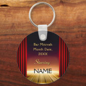 バーパーソナライズされた（ユダヤ教の）バル・ミツバー党が景品に好意を キーホルダー (正面)