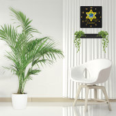 バーパーソナライズされた(ユダヤ教の)バル・ミツバー・ギフトStar of David スクエア壁時計