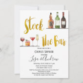 バーパーティーカップルのシャワークリスマスをストック 招待状 (正面)