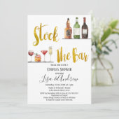 バーパーティーカップルのシャワークリスマスをストック 招待状 (スタンド正面)