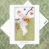 バービアストローフランスのハットファッションイラストレーション ポストカード