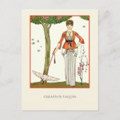 バービアパキンフランスのファッション ポストカード (正面)