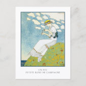 バービアリトルホワイトドレスフランスのファッション ポストカード (正面)