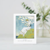 バービアリトルホワイトドレスフランスのファッション ポストカード (スタンド正面)