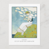 バービアリトルホワイトドレスフランスのファッション ポストカード (正面)