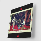 バービアレトロファッション時計 スクエア壁時計 (傾斜)