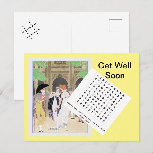 バービエの宮殿の素敵な女性 (1921) ポストカード (正面/裏面)