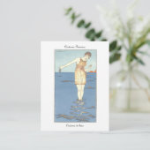 バービエアールデコフランスのファッション水着 ポストカード (スタンド正面)