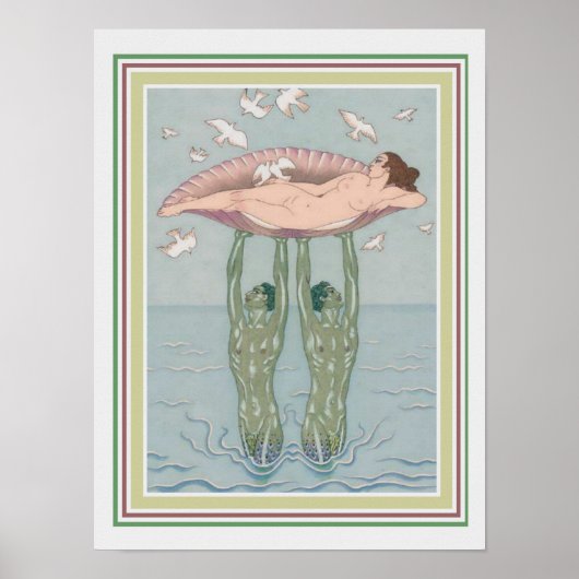 バービエアールデコ「アフロディーテ」 12 x 16 ポスター (正面)