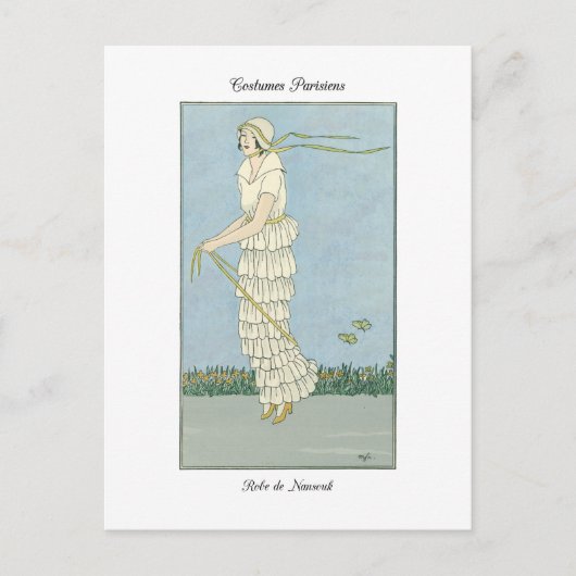 バービエファインアートファッションイラストレーションローブナンソク ポストカード (正面)