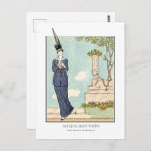 バービエフランスのアールデコファッションボーテンプス ポストカード (正面/裏面)