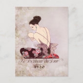 バービエフランスのーファッションイメージルボヌールデュジュール ポストカード (正面)