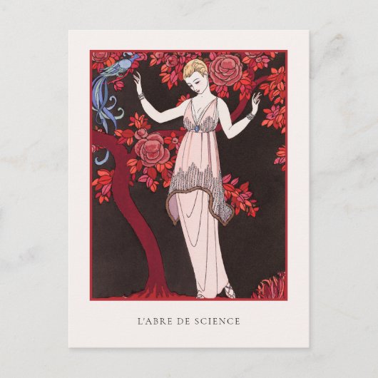 バービエ科学ファッションのフランスの木 ポストカード (正面)
