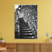 バービカン素晴らしステップ黒白 キャンバスプリント (インサイチュ (リビング))