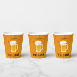 バービジネス ビンテージ ビール ロゴ ショップ 紙コップ