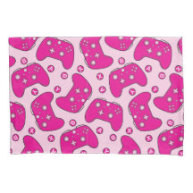 バービーコアのゲーマーかわいいガーリーホットピンクのコントローラー