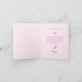 バービーコアピンクとホットピンクのファッションパターン カード (内部)