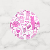 バービーコアピンクとホットピンクのファッションパターン コンフェッティ (スモール正面)