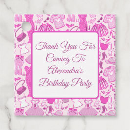 バービーコアピンクとホットピンクのファッションパターン フェイバータグ