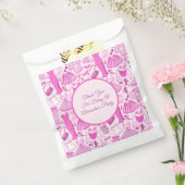 バービーコアピンクとホットピンクのファッションパターン フェイバーバッグ (封をした状態)