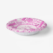 バービーコアピンクとホットピンクのファッションパターン ペーパーボウル (傾斜あり)