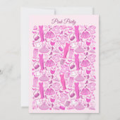 バービーコアピンクとホットピンクファッション 招待状 (裏面)