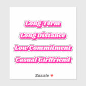 バービーコア熱いピンク長カジュアル期ガールフレンド シール (シート)