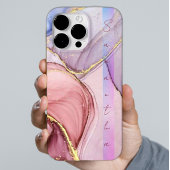 バービーピンクインスパイアグリッター石の大理石名 Case-Mate iPhoneケース