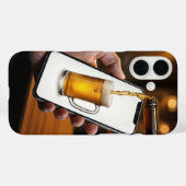 バービールボトル注ぎビール Case-Mate iPhoneケース (裏面 (横))