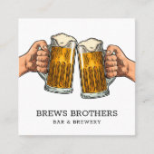 バービール醸造所ショップビジネスカード スクエア名刺 (正面)