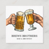バービール醸造所ショップビジネスカード スクエア名刺 (正面)