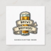 バービール醸造所ショップビジネスカード スクエア名刺 (正面)