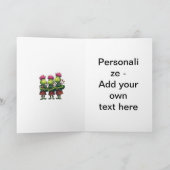 バーピパーズバーンプーバーンズ晩餐スコットランドのグリーティングカード シーズンカード (内部)