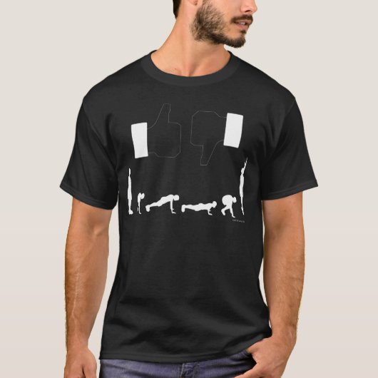 バーピーサンブズアップ_ダークゲーメン Tシャツ (正面)