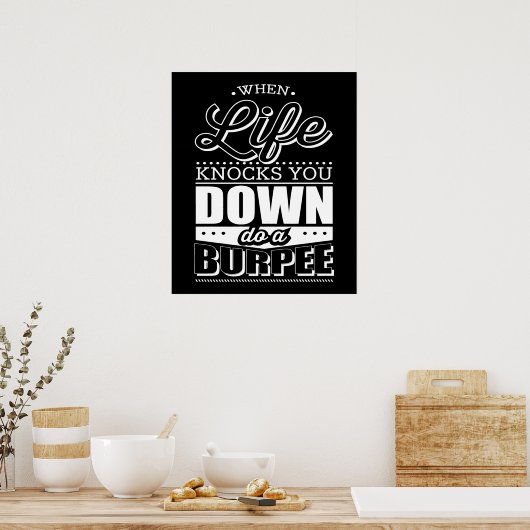 バーピーズフィットネスジムトレーニングインスピレーション ポスター (キッチン)