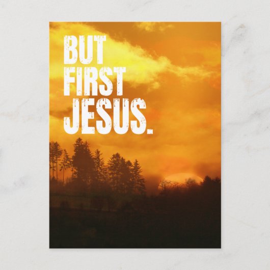 バーファーストイエス自然朝日の出 ポストカード (正面)