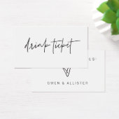 バーフリードリンクチケット結婚のカード披露宴 (デスク)