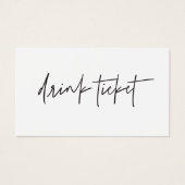 バーフリードリンクチケット結婚のカード披露宴 (正面)