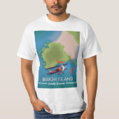 バーフ島デヴォン州旅行地図 Tシャツ (正面)