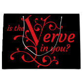 バーブは君の中か?黒と赤戻パターン(の模様が)あるる ラージペーパーバッグ (正面)