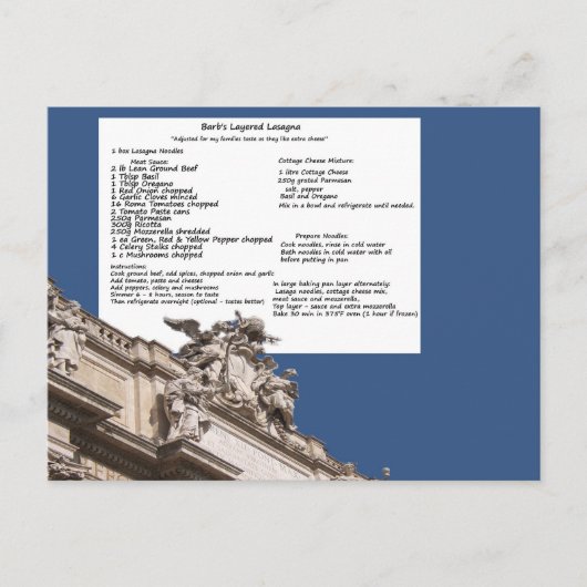 バーブズラザグナローマポストカード ポストカード (正面)