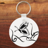 バーブバタフライキーチェーン キーホルダー (正面)