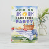 バーブバーベキューパーティの招待状 招待状 (スタンド正面)