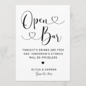 バーブラックハートス結婚クリプトの署名を開く 招待状 (正面)