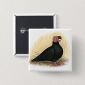 バーブ：標準ブラック 缶バッジ (正面&裏面)