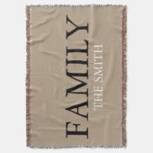 バープ素朴ファミリーモノグラム スローブランケット (正面縦)